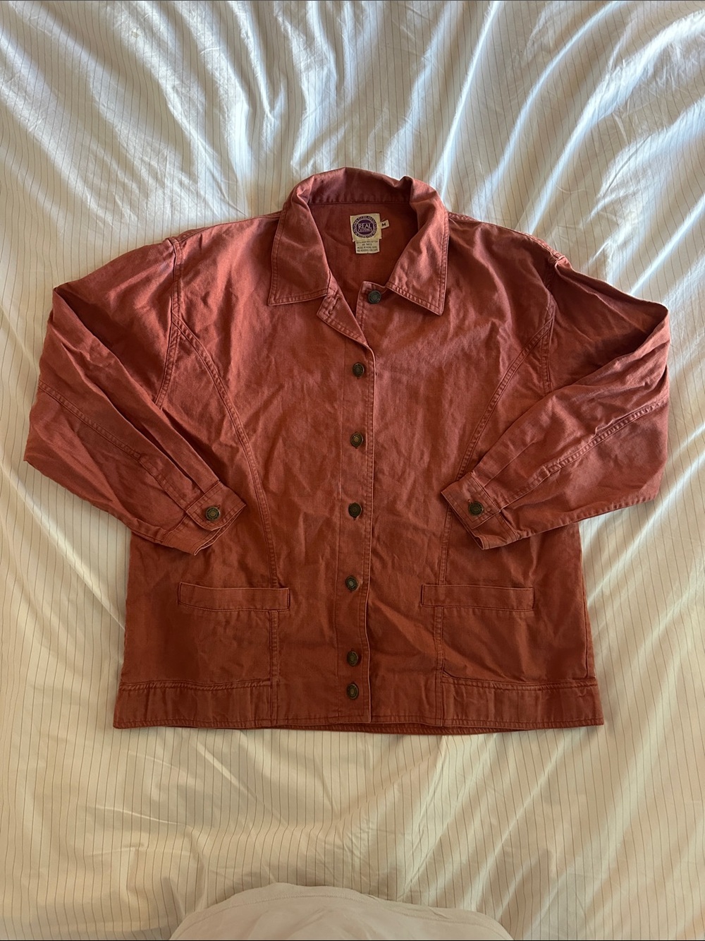 Vintage Saks Fifth Avenue - Rust Button-Front Jean Jacket - Medium